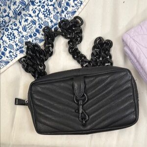 Rebecca Minkoff Edie Belt Bag in Black Leather NWT